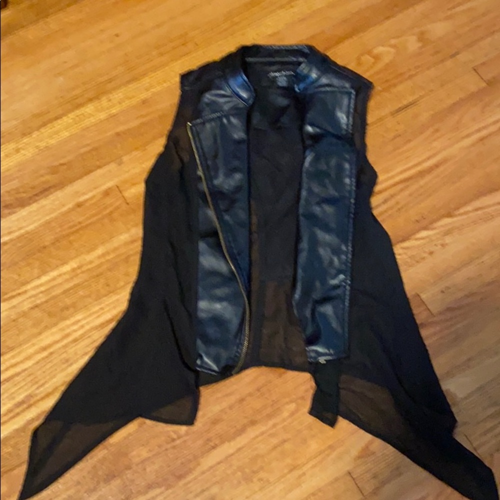 faux leather vest